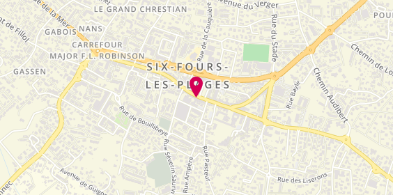 Plan de PATRIS Aurélie, 67 Rue de la Republique, 83140 Six-Fours-les-Plages