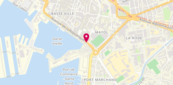 Plan de MANTOVANI SALSOU Nathalie, 552 Avenue de la Republique, 83000 Toulon