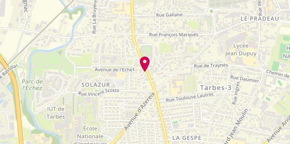 Plan de MATTIOLI Marie Noëlle, 14 Boulevard Marechal Lattre de Tassigny, 65000 Tarbes
