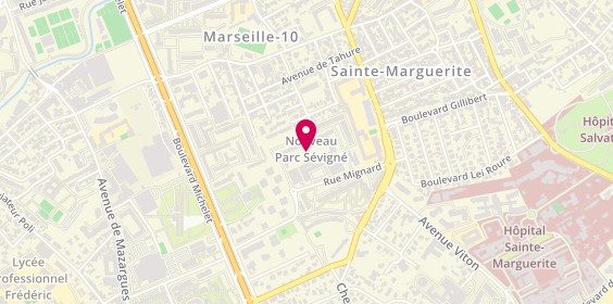 Plan de AMSLEM Laura, Rue Rabutin Chantal, 13009 Marseille