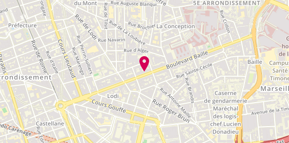 Plan de CHOCRON BENELBAZ BRIGITTE, 105 A Boulevard Baille, 13005 Marseille