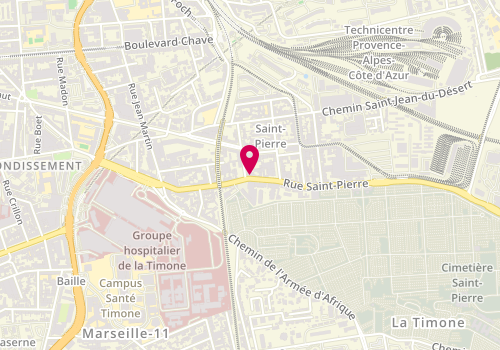Plan de TOUNI Samy, 349 Rue Saint Pierre, 13005 Marseille