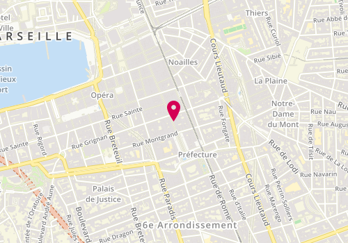 Plan de THIRIAT Michèle, 71 Rue Saint Ferréol, 13006 Marseille
