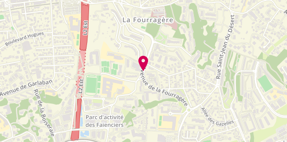 Plan de DOMPS-CASANOVA Julia, 63 Avenue de la Fourragere, 13012 Marseille