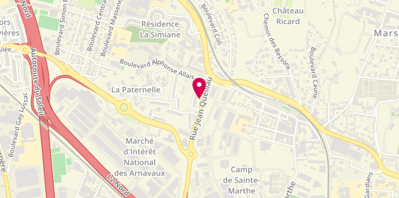 Plan de MOATTY MONIQUE Godard, 487 Rue Jean Queillau, 13014 Marseille