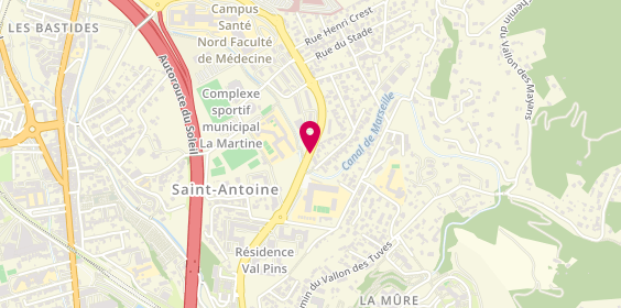 Plan de ACHACHE MORACCHINI YANNICK, 42 Boulevard du Bosphore, 13015 Marseille