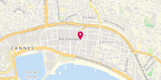 Plan de OUDIN GENDREL ANTOINE, 70 Rue d'Antibes, 06400 Cannes