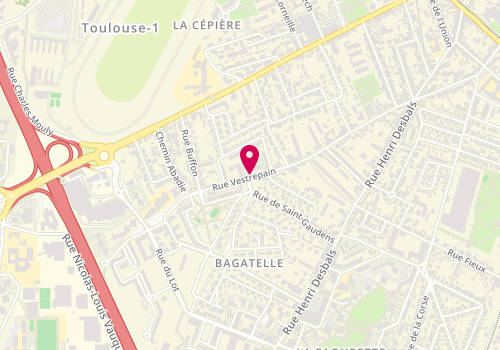 Plan de MIGNARD Louis, 17 Rue Vestrepain, 31100 Toulouse