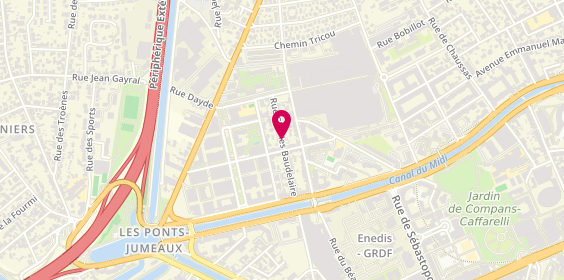 Plan de ABITBOL Claire, 37 Rue Charles Baudelaire, 31200 Toulouse