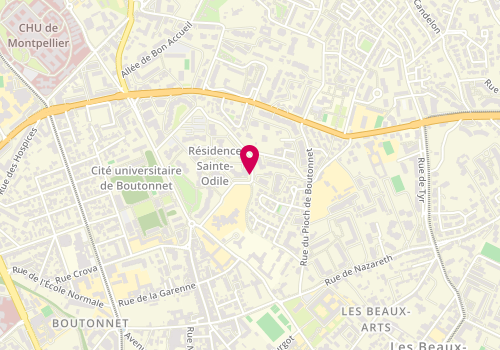 Plan de THEVENET Hélène, 283 Rue du Pre Aux Clercs, 34090 Montpellier