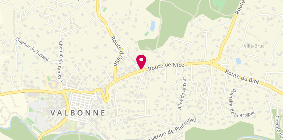 Plan de AUBRON JEAN MARIE, 497 Route de Nice, 06560 Valbonne