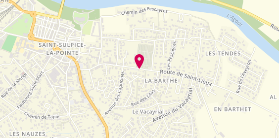Plan de ORTEGA Pascale, 412 Route de Saint Lieux, 81370 Saint-Sulpice-la-Pointe