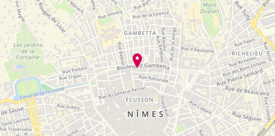 Plan de NATALI Hugo, 36 Boulevard Gambetta, 30000 Nîmes