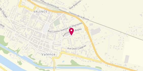 Plan de ARRUE Julien, 30 Avenue Jean Baylet, 82400 Valence