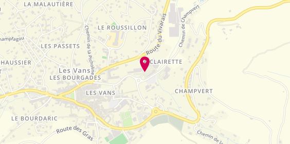 Plan de MOREL Philippe, Zone Activite la Clairette, 07140 Les Vans
