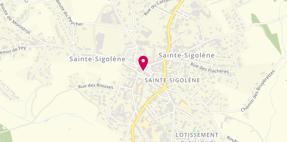 Plan de USSON Marie, Place du Parvis de l'Eglise, 43600 Sainte-Sigolène