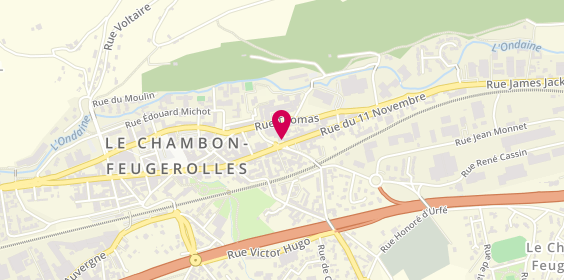 Plan de LAGRION LATHUILLIERE Stéphanie, 1 Rue Michelet, 42500 Le Chambon-Feugerolles