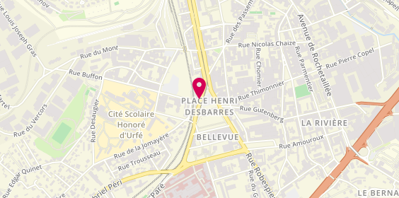 Plan de BERNARD Christine, 12 Place Bellevue, 42000 Saint-Étienne