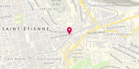 Plan de OUSSOFF Pierre Nicolas, 50 Rue de la Republiqe, 42000 Saint-Étienne