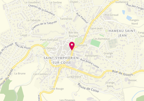 Plan de LACROIX A CHEZ TOINE Gilles, 26 Place des Terreaux, 69590 Saint-Symphorien-sur-Coise