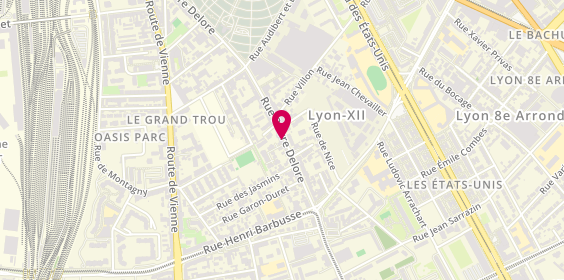 Plan de BERTHOLLET Ludivine, 92 Rue Pierre Delore, 69008 Lyon