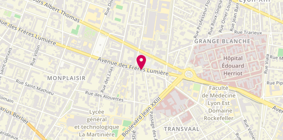 Plan de MOSNIER Lucas, 188 Avenue des Freres Lumiere, 69008 Lyon