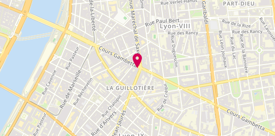 Plan de GUILLARME Armelle, 52 Cours Gambetta, 69007 Lyon