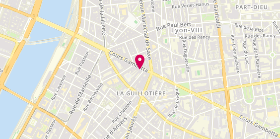 Plan de AZMI Ouafae, 44 Cours Gambetta, 69007 Lyon