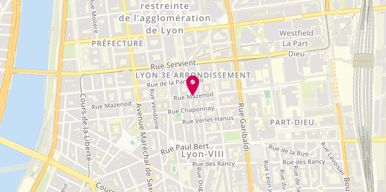 Plan de ASSI Kacou Amandine, 104 Rue Mazenod, 69003 Lyon