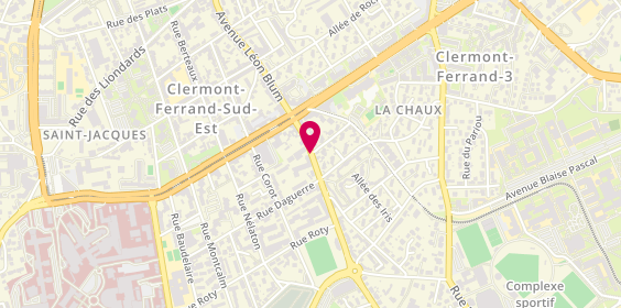Plan de SAUNIER Mylène, 156 Avenue Leon Blum, 63000 Clermont-Ferrand