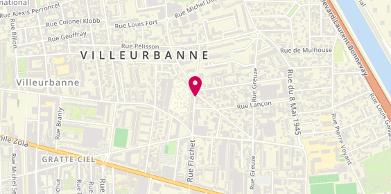 Plan de TULOUP Valérie, 1 Rue Flachet, 69100 Villeurbanne