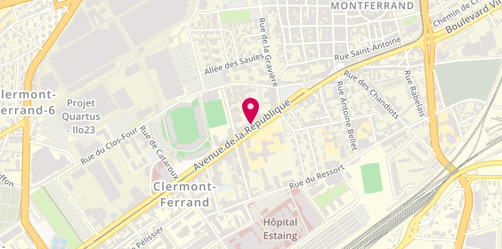 Plan de MIRAFZAL Suzanne, 127 Avenue de la République, 63100 Clermont-Ferrand