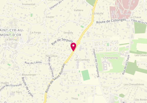 Plan de ULDRY Anne Sophie, 34 Route de Saint Romain, 69450 Saint-Cyr-au-Mont-d'Or