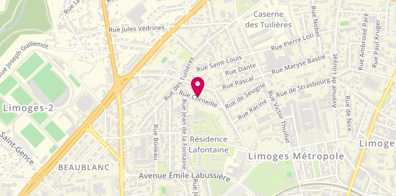 Plan de DOBBELS Laurence, 12 Rue Corneille, 87000 Limoges