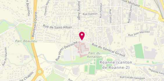 Plan de PATTE Marie Camille, 75 Rue Général Giraud, 42300 Roanne