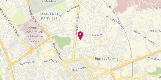 Plan de COURDAVAULT Patricia, 9 Rue Vigenere, 03000 Moulins