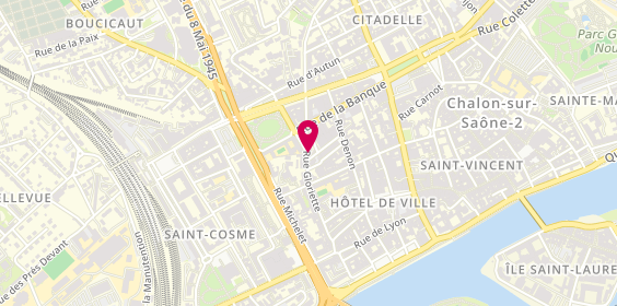 Plan de BOSSET Pierre, 38 Rue Gloriette, 71100 Chalon-sur-Saône
