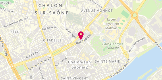 Plan de Cabinet Dentaire Mathias, 3 Rue Colette, 71100 Chalon-sur-Saône