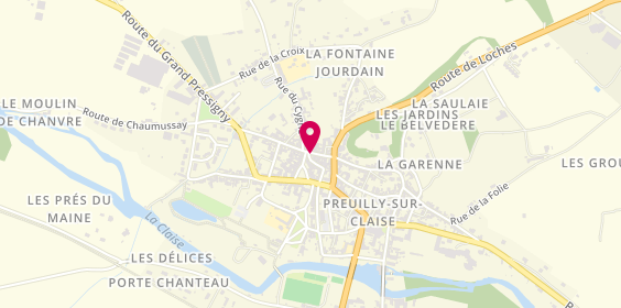 Plan de Chirurgien Dentiste, 2 Rue des Douves, 37290 Preuilly-sur-Claise