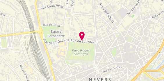 Plan de BEAUGE Romain, 16 Rue de Lourdes, 58000 Nevers