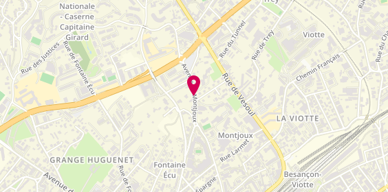 Plan de GRENIER CASSARD Estelle, 41 Avenue de Montjoux, 25000 Besançon