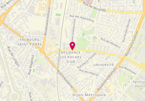 Plan de DALEBROUX MARIE Martin, 18 Boulevard de l'Universite, 21000 Dijon