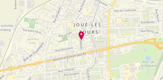 Plan de BOUQUIN Hervé, 12 Rue Rabelais, 37300 Joué-lès-Tours