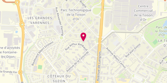 Plan de PARMENTIER Thomas, 29 Rue Arthur Rimbaud, 21000 Dijon
