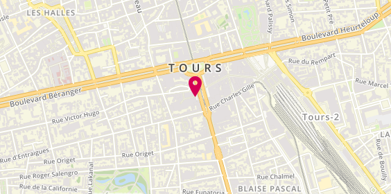Plan de UZEL Bertrand Séverine, 19 Bis Place Jean Jaurès, 37000 Tours