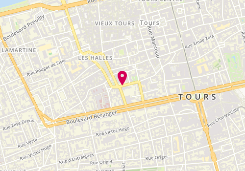 Plan de DEGORCE Anne, 35 Rue de Clocheville, 37000 Tours