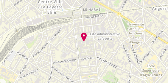 Plan de ROUSSEL Clémence, 2 Square Lafayette, 49000 Angers