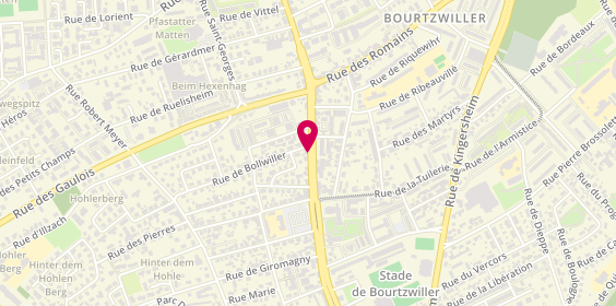 Plan de PERRIN TREDE Caroline, 83 Rue de Soultz, 68200 Mulhouse