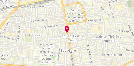 Plan de YVEN LUGAND Béatrice, 96 Rue de l'Alma, 35000 Rennes