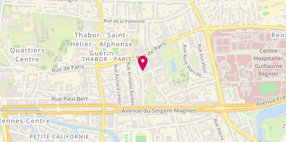 Plan de DUMONT Laure Anne, 1 Rue Raoul Ponchon, 35000 Rennes